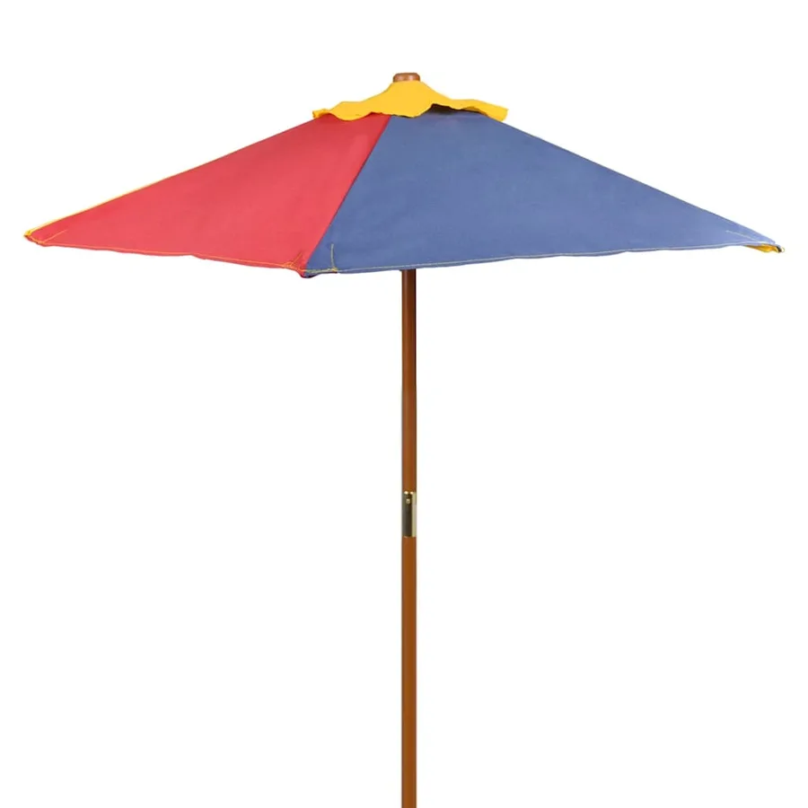 Table et bancs de pique-nique avec parasol pour enfants Bois - 3