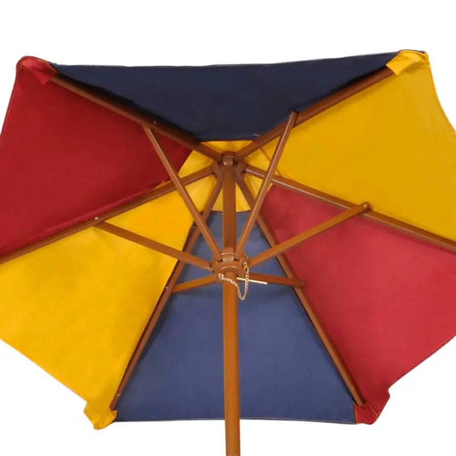 Table et bancs de pique-nique avec parasol pour enfants Bois - 5