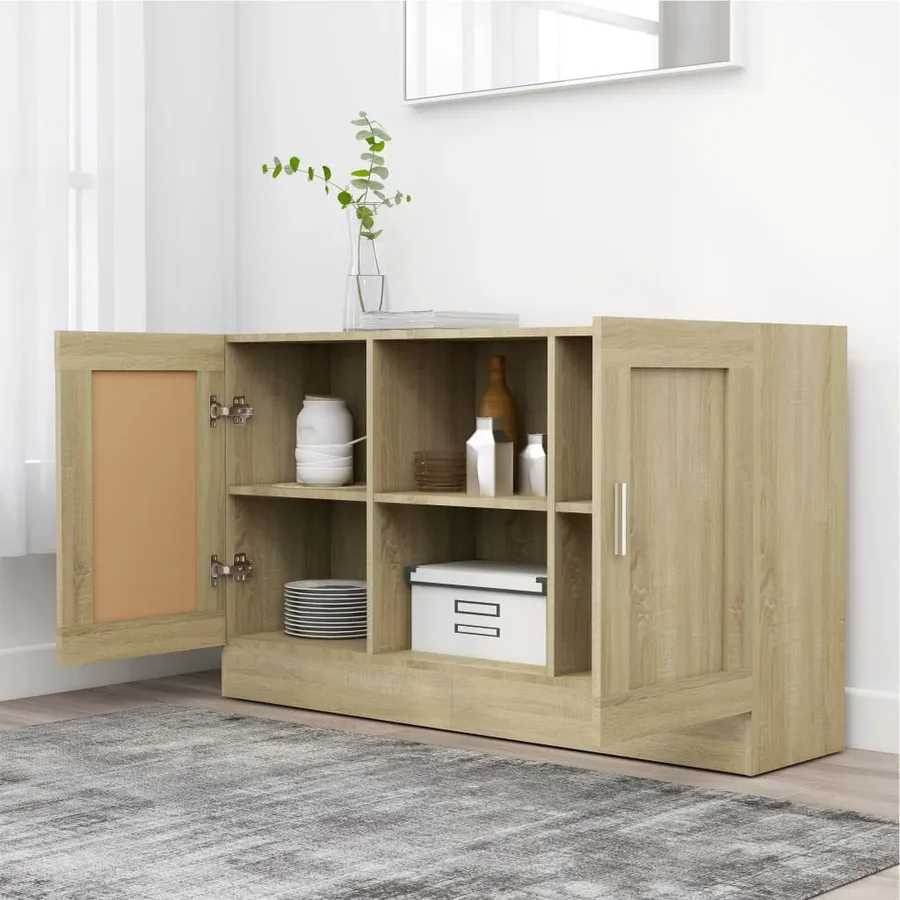 Buffet Chêne sonoma 120x30,5x70 cm Bois d'ingénierie - 3