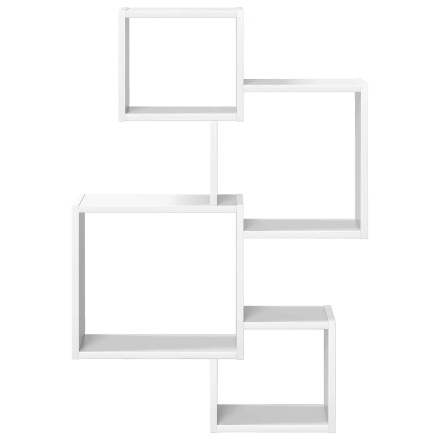 Étagères Cube Murales Montage mural Blanc 64 x 13,5 x 91,5 cm - 3