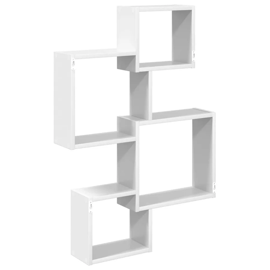 Étagères Cube Murales Montage mural Blanc 64 x 13,5 x 91,5 cm - 5