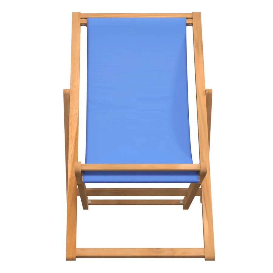 Chaise de terrasse Teck 56x105x96 cm Bleu - 3