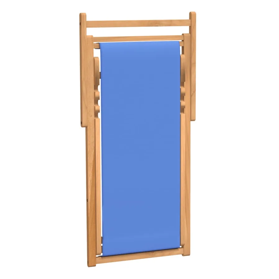 Chaise de terrasse Teck 56x105x96 cm Bleu - 6