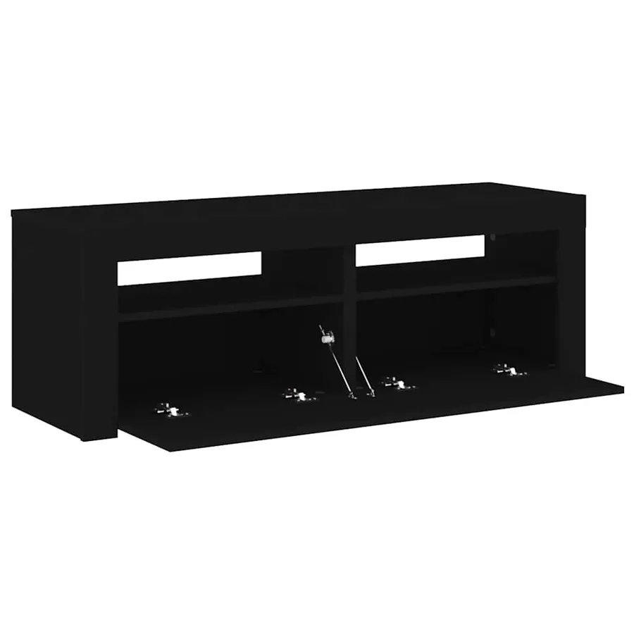 Meuble TV avec lumières LED noir 120x35x40 cm - 7