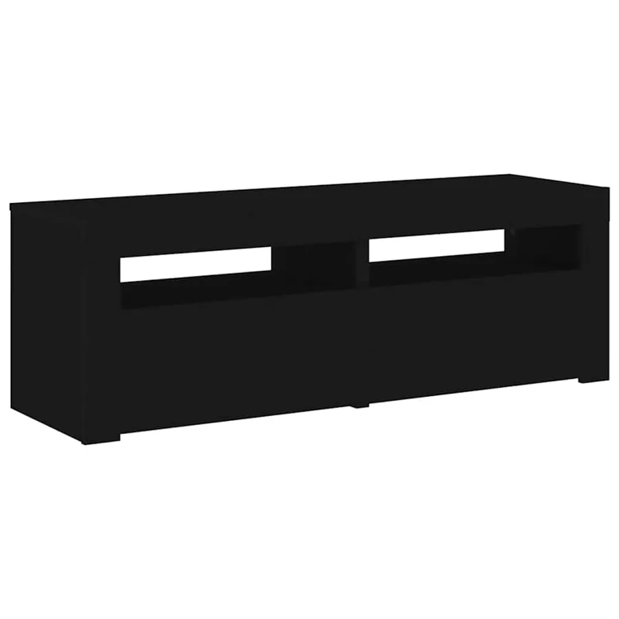 Meuble TV avec lumières LED noir 120x35x40 cm - 9
