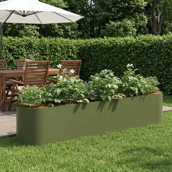 Jardin surélevé Vert olive 200 x 40 x 40 cm