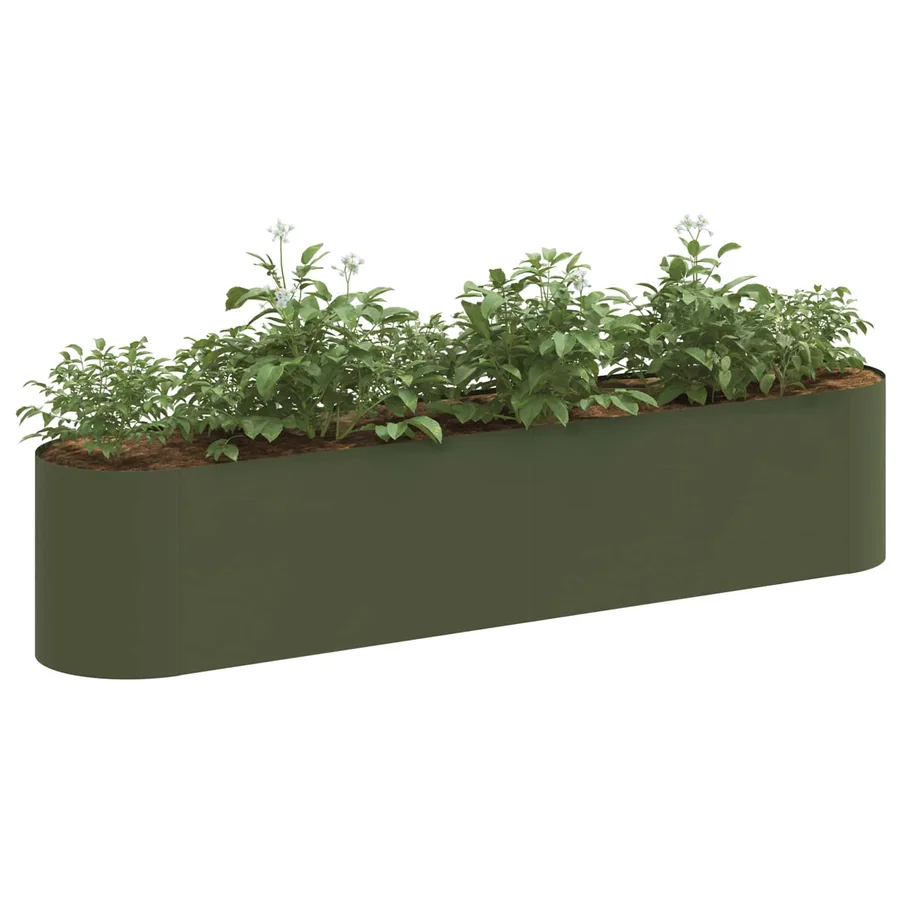 Jardin surélevé Vert olive 200 x 40 x 40 cm - 3