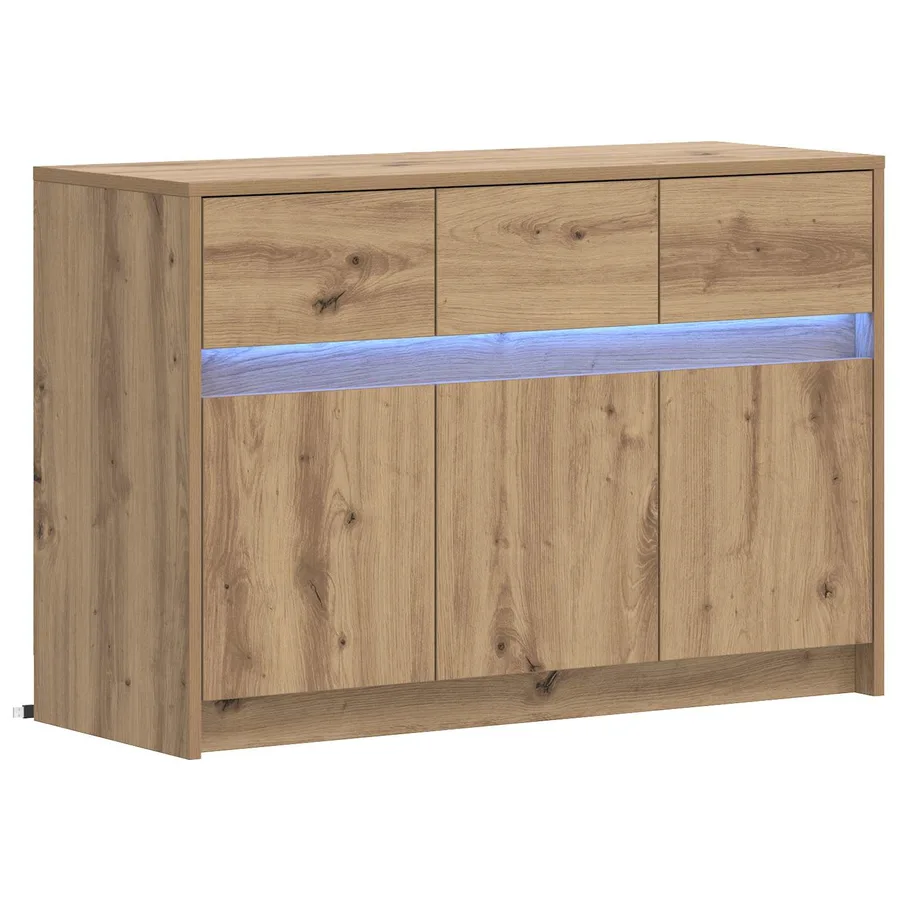 Meuble TV 91 x 34 x 61 cm Chêne artisanal Bois d'ingénierie - 5