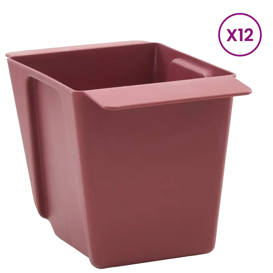 Caisses à fleurs pour palettes Euro 12 pcs Marron - 3