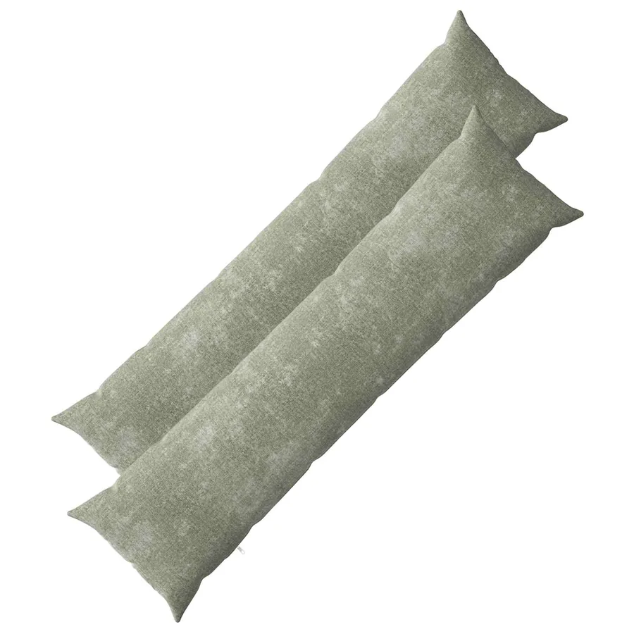 Housse de coussin 2 pcs HEERLEN Vert 40 x 145 cm Tissu Chenille