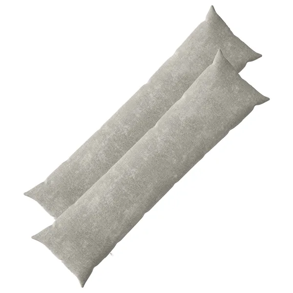 Housse de coussin 2 pcs HEERLEN Gris clair 40 x 145 cm