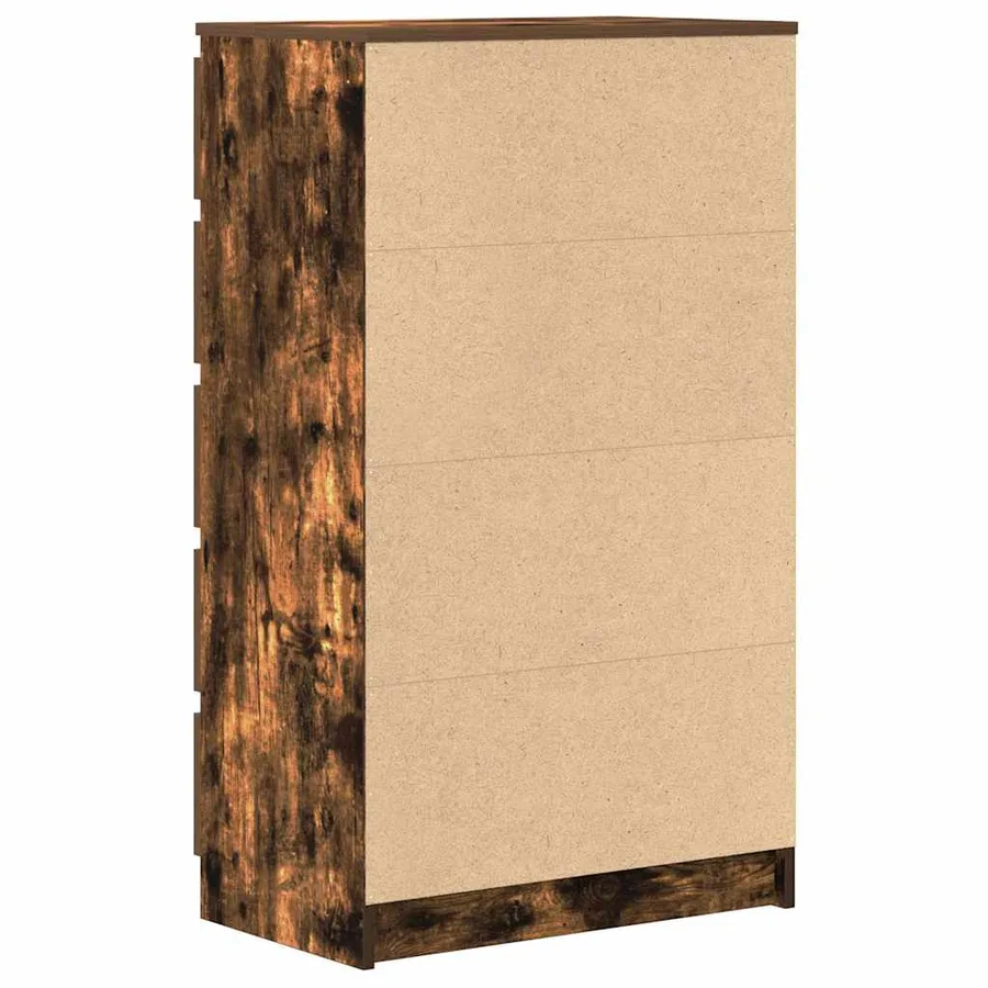 Commode Chêne fumé 60x36x103 cm Bois d'ingénierie - 6