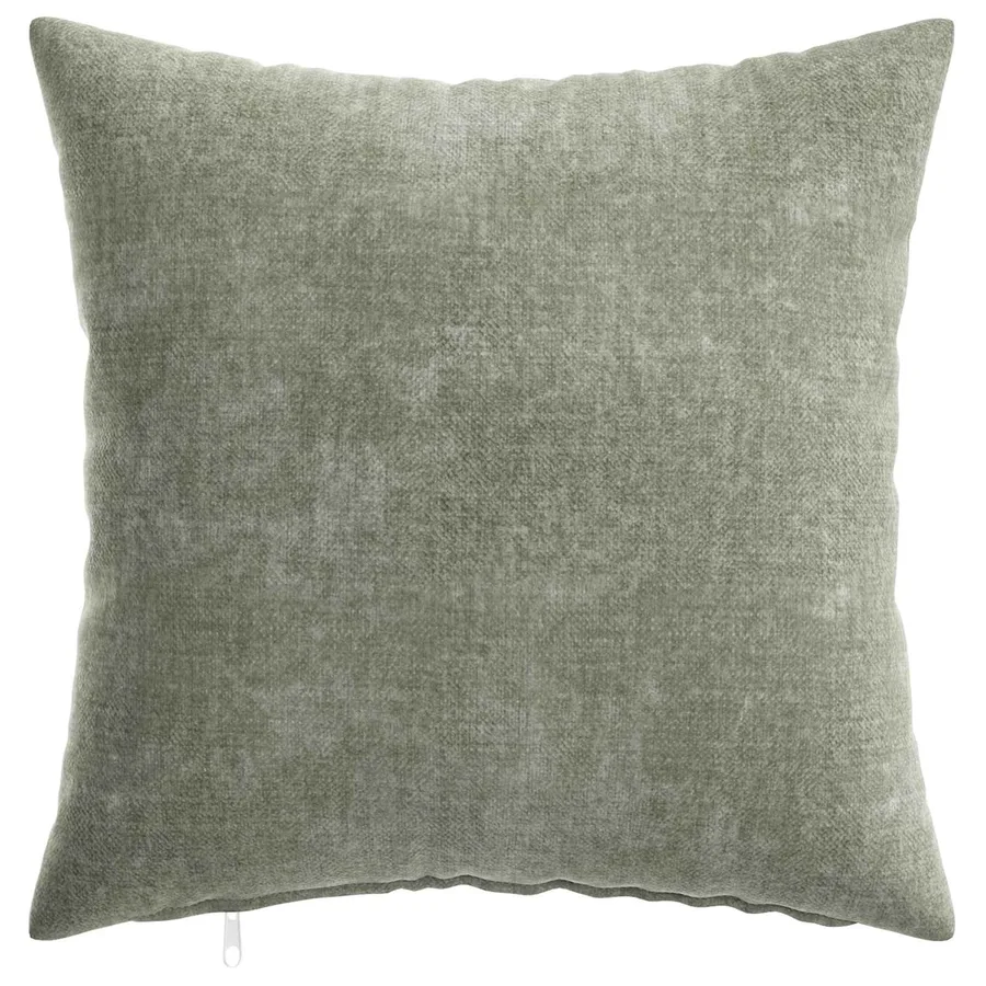 Housse de coussin 6 pcs HEERLEN Vert 40 x 40 cm Tissu Chenille - 2