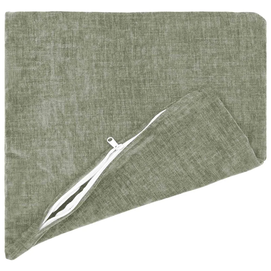 Housse de coussin 6 pcs HEERLEN Vert 40 x 40 cm Tissu Chenille - 3