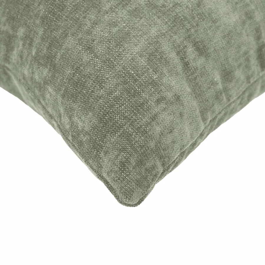Housse de coussin 6 pcs HEERLEN Vert 40 x 40 cm Tissu Chenille - 4