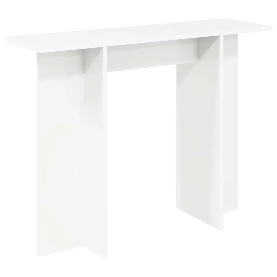 Table console Blanc 100 x 30 x 75 cm Bois d'ingénierie - 2