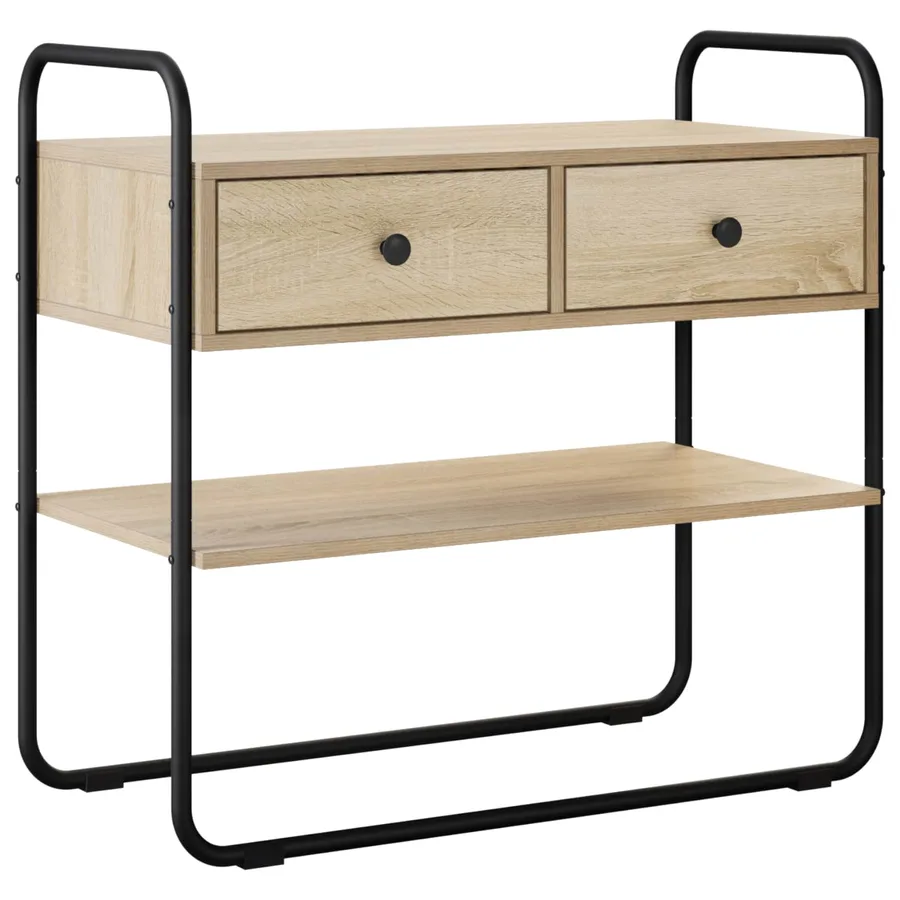 Table console Chêne Sonoma 100 x 40 x 75 cm Bois d'ingénierie - 2