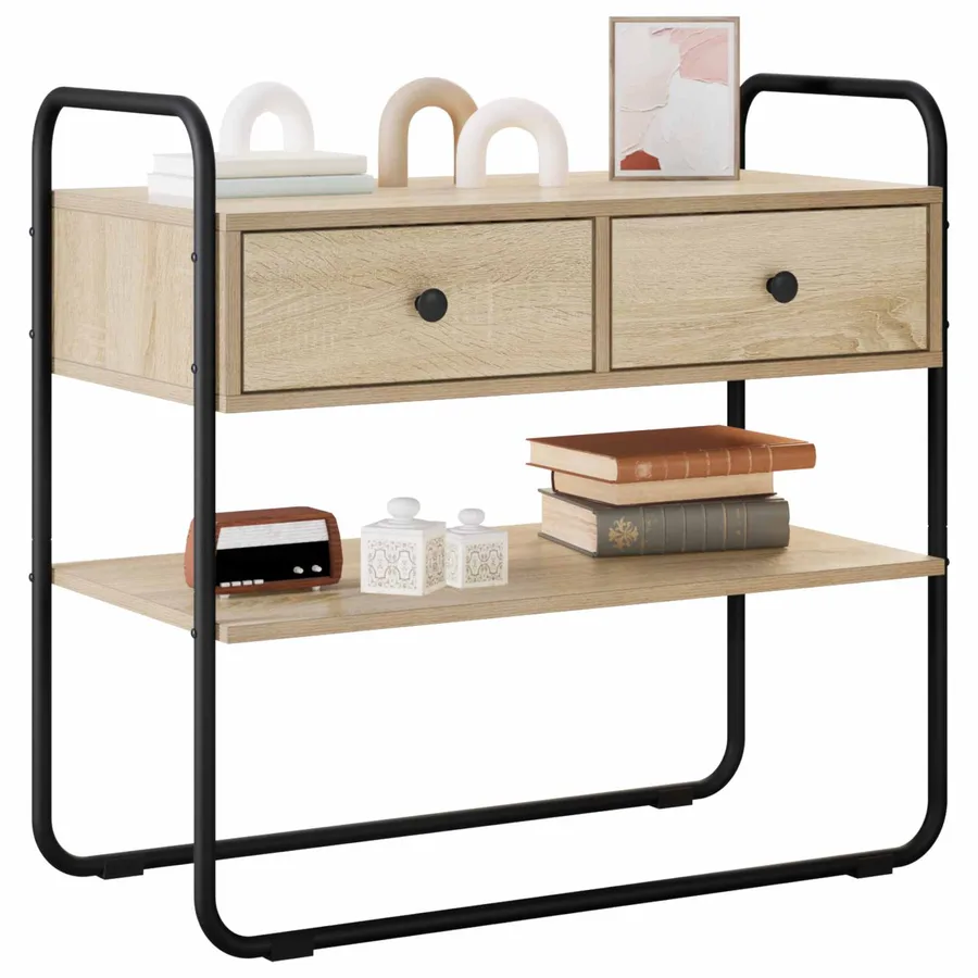 Table console Chêne Sonoma 100 x 40 x 75 cm Bois d'ingénierie - 3