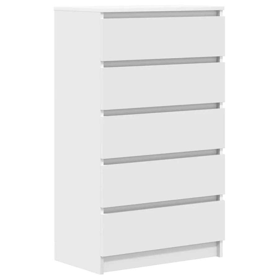 Commode Blanc 60x36x103 cm Bois d'ingénierie - 2