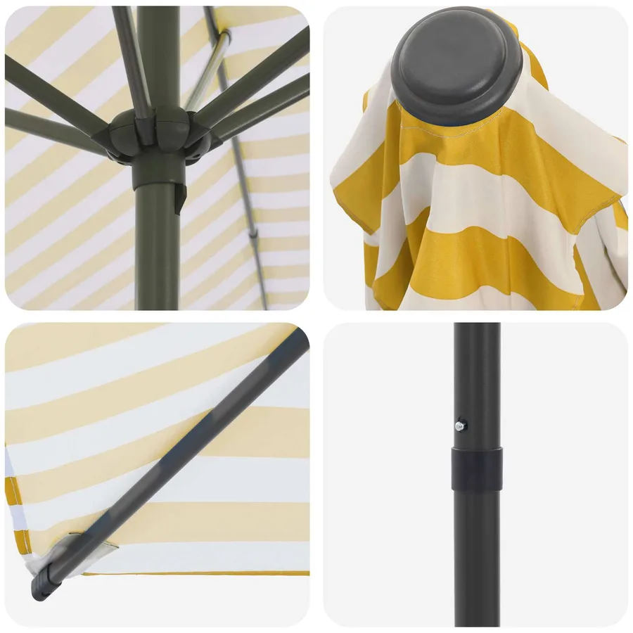 Parasol de jardin 200 x 300 cm Polyester Rectangulaire - 5