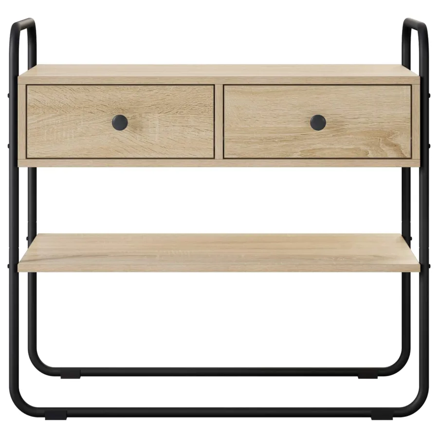 Table console Chêne Sonoma 80 x 40 x 75 cm Bois d'ingénierie - 5