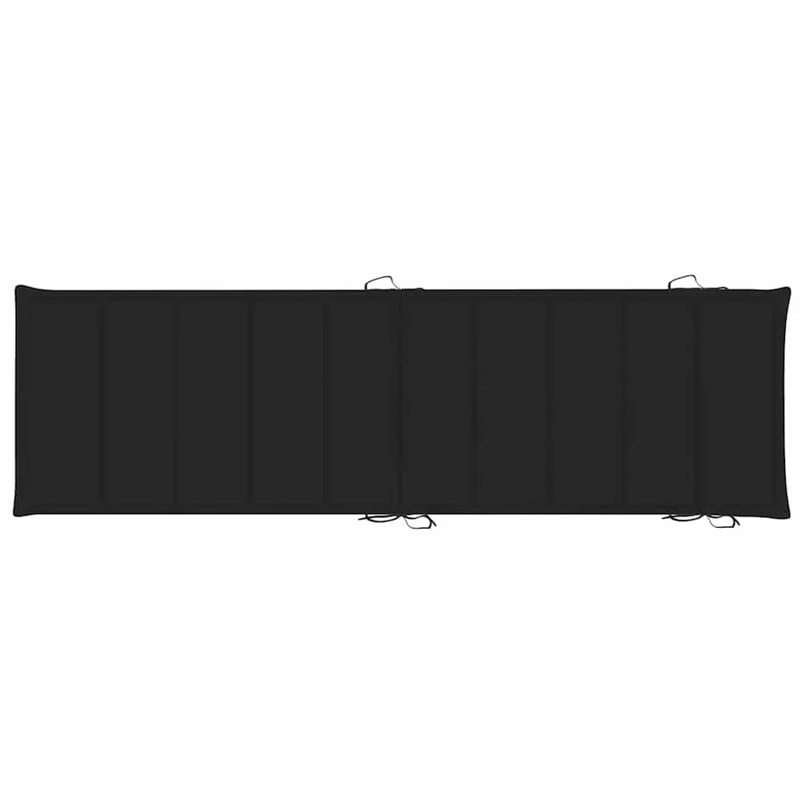 Chaise longue de jardin avec coussin Bois d'acacia solide - 11