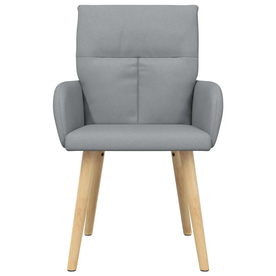 Chaises de salle à manger 2 pcs Tissu Gris clair - 3