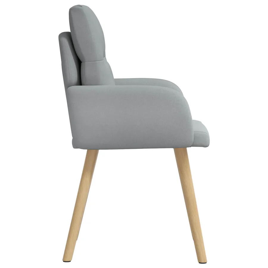 Chaises de salle à manger 2 pcs Tissu Gris clair - 4