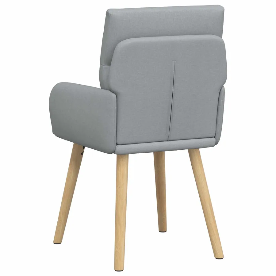 Chaises de salle à manger 2 pcs Tissu Gris clair - 5
