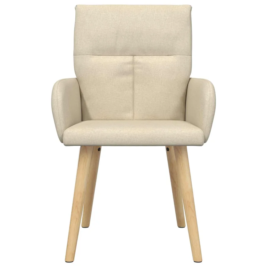 Chaises de salle à manger 2 pcs Tissu Crème 60 x 56 x 96 cm - 3
