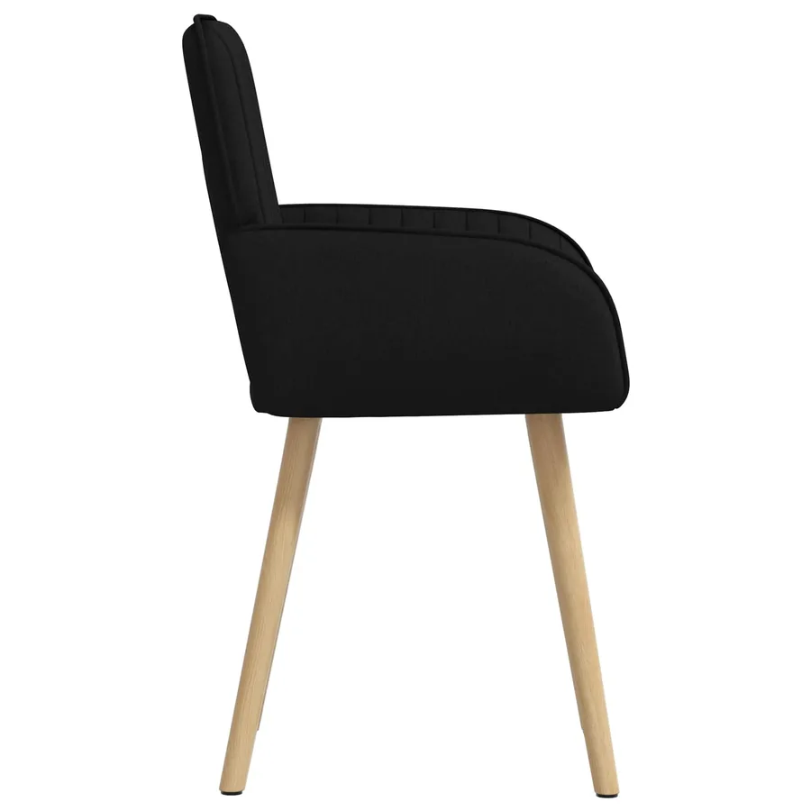 Chaises de salle à manger 6 pcs Tissu Noir 56,5 x 50 x 87,5 cm - 4
