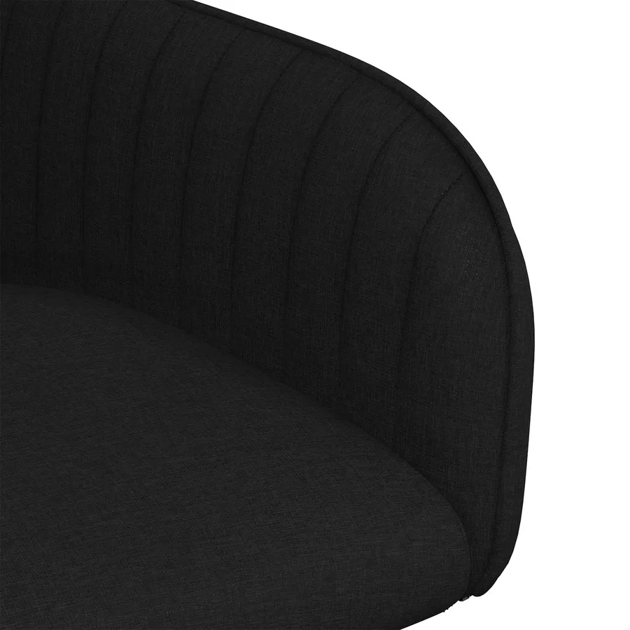 Chaises de salle à manger 6 pcs Tissu Noir 56,5 x 50 x 87,5 cm - 6