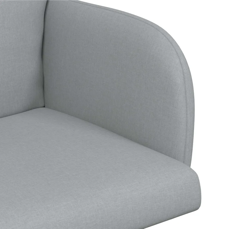 Chaises de salle à manger 6 pcs Tissu Gris clair - 6
