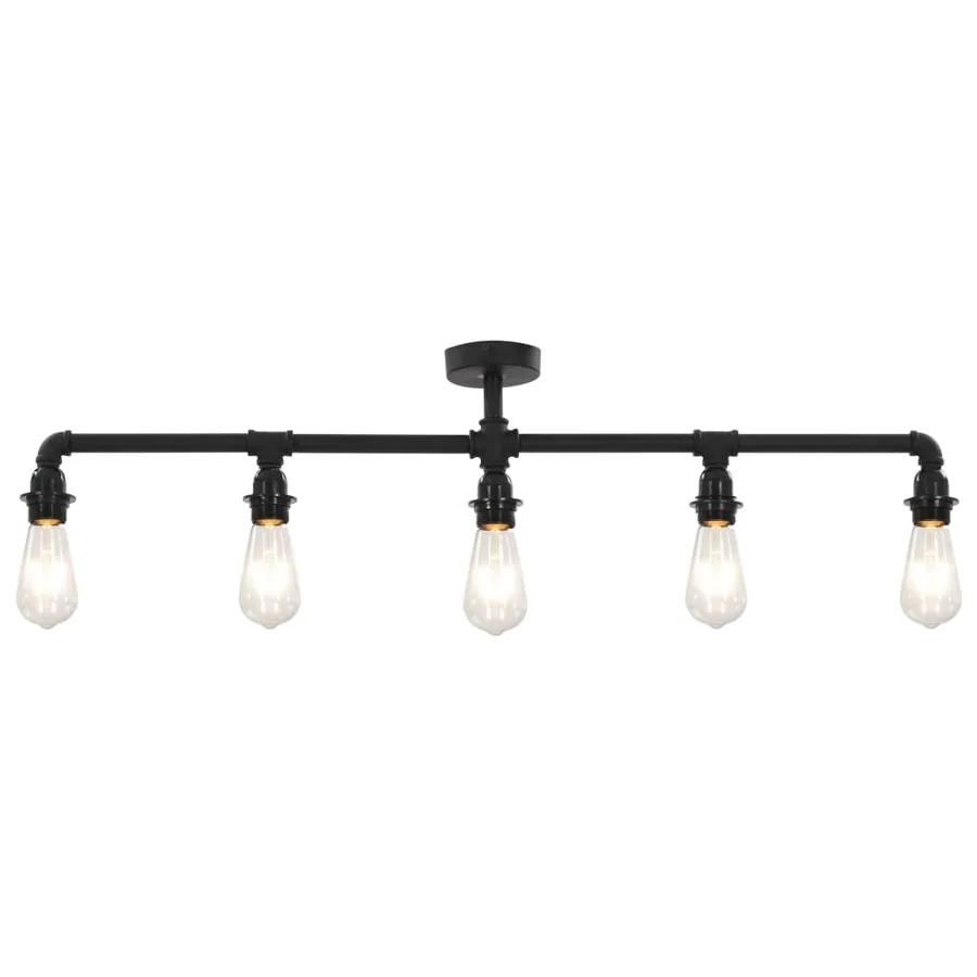 Plafonnier Noir 5 ampoules E27 - 3