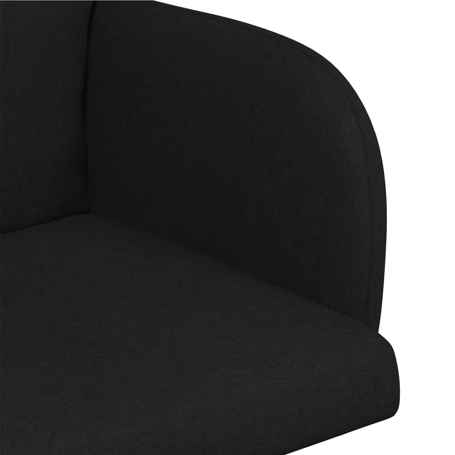Chaises de salle à manger 6 pcs Tissu Noir 60 x 56 x 96 cm - 6