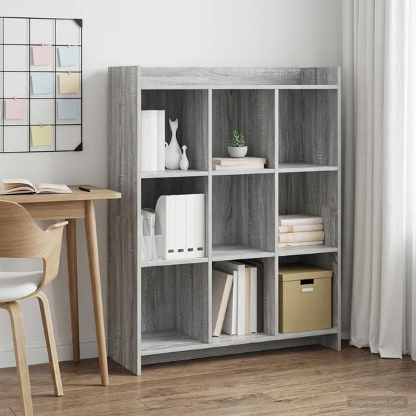 Bibliothèque Sonoma gris 87,5 x 30 x 111 cm Bois d'ingénierie