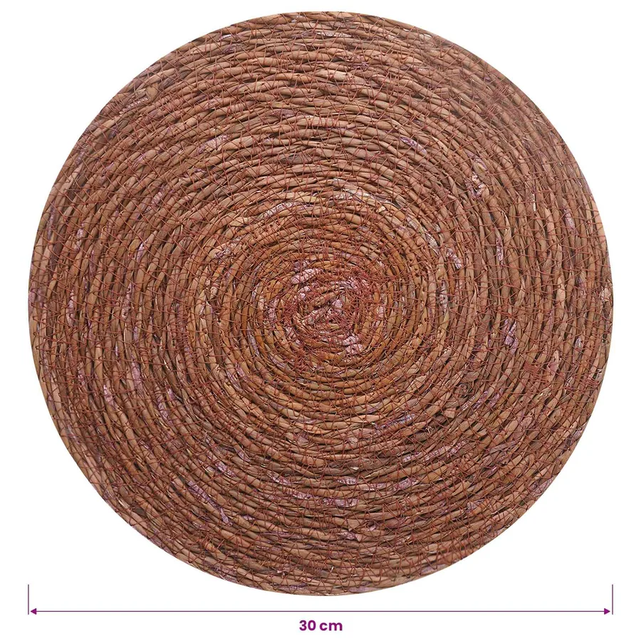 Dessous de verre en herbe marine 4 pcs Marron Ø 30 cm - 5