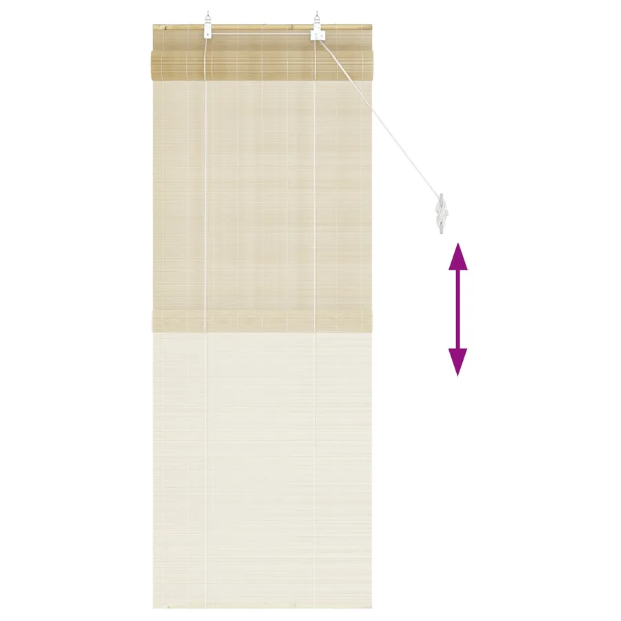 Store enrouleur Naturel 70 x 160 cm Bambou - 6