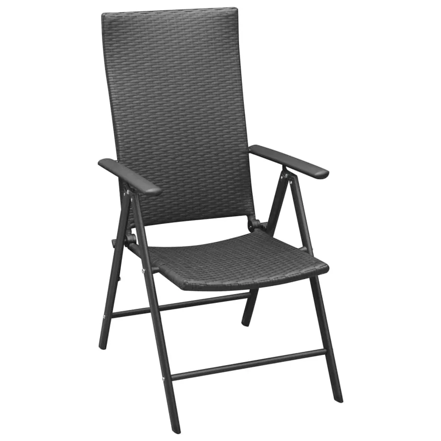 Ensemble à manger de jardin 5 pcs noir - 7