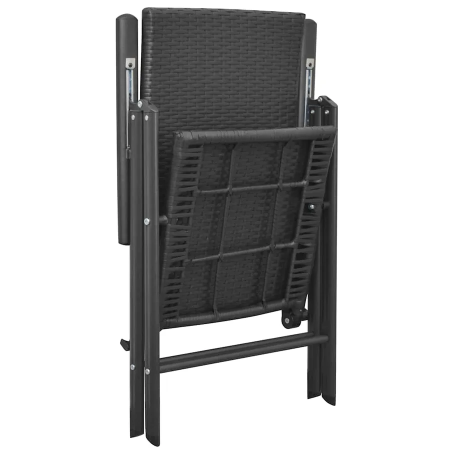 Ensemble à manger de jardin 5 pcs noir - 9