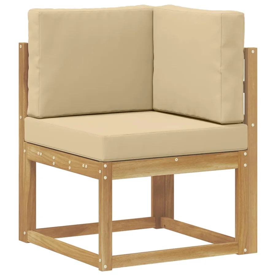 Ensemble de canapés d'extérieur 4 Pièce Blanc et Beige - 4