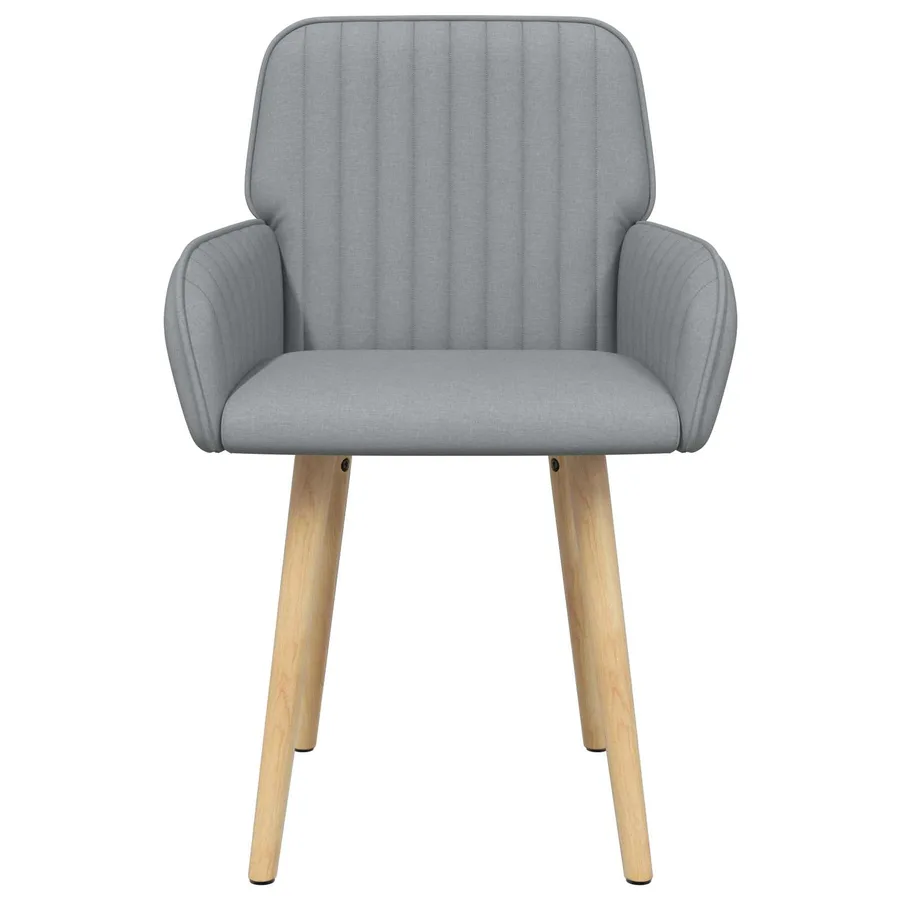 Chaises de salle à manger 4 pcs Tissu Gris clair - 3