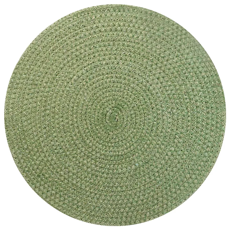 Placemets en jute 4 pcs Vert olive Ø 30 cm 100 % jute Tossa - 2