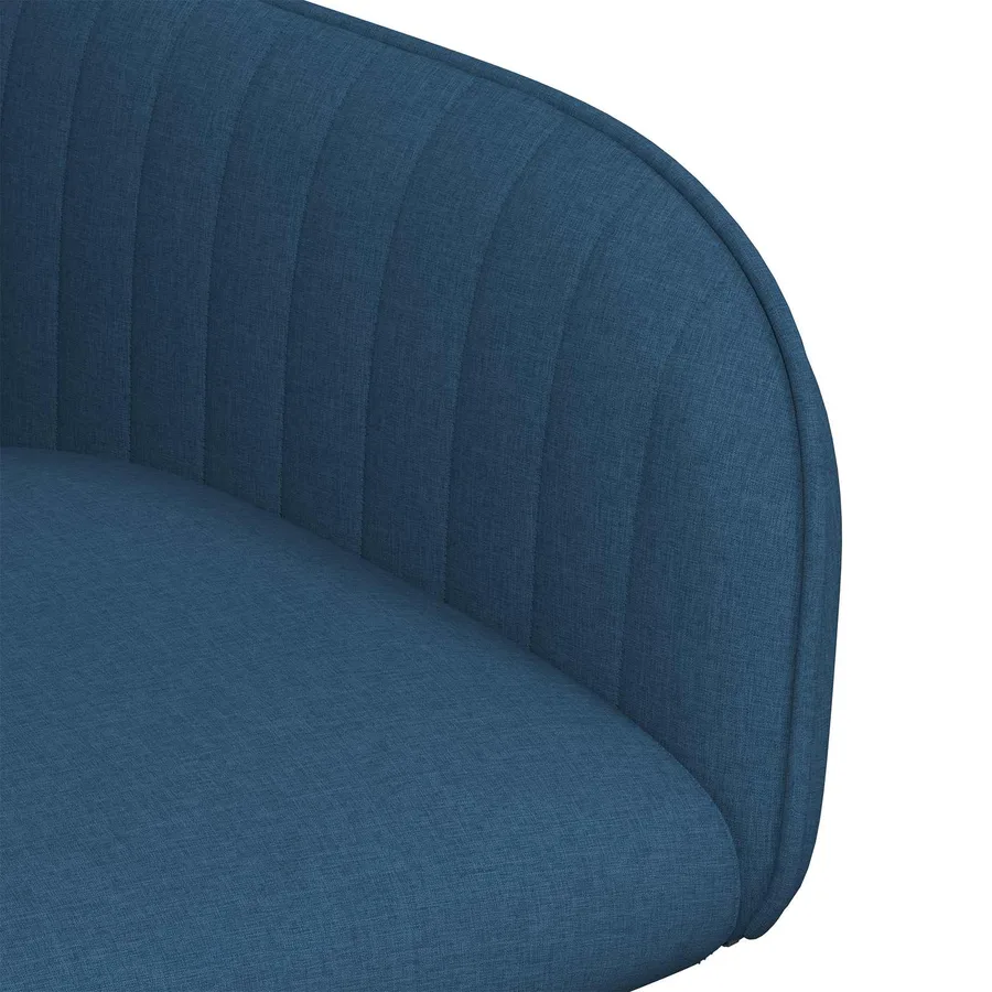 Chaises de salle à manger 6 pcs Tissu Bleu 56,5 x 50 x 87,5 cm - 6