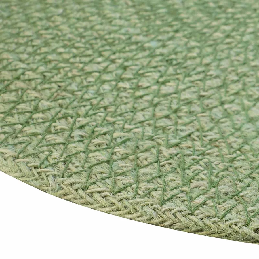 Placemets en jute 12 pcs Vert olive Ø 30 cm 100 % jute Tossa - 3