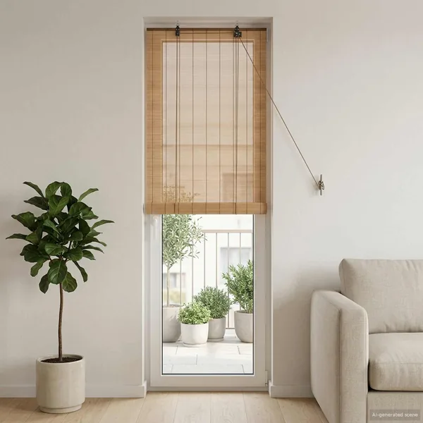 Store enrouleur Marron 60 x 220 cm Bambou