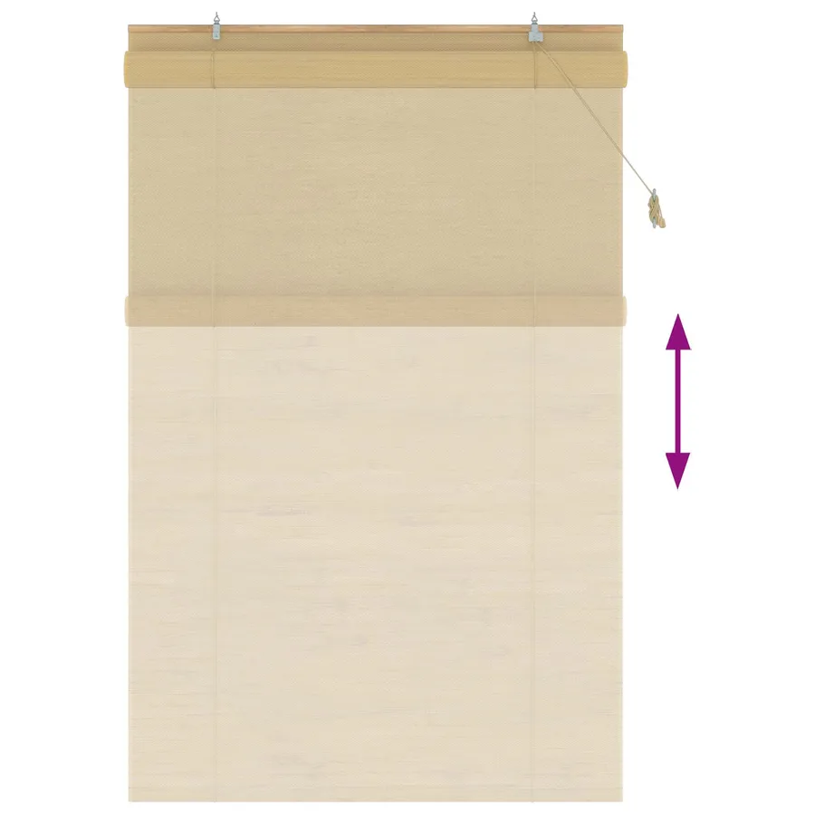 Store enrouleur Naturel 150 x 220 cm Bambou - 6