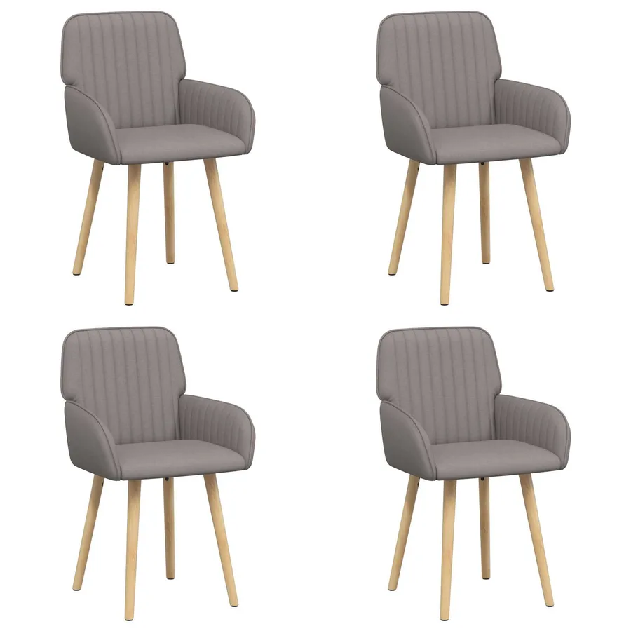 Chaises de salle à manger 4 pcs Tissu Taupe 56,5 x 50 x 87,5 cm - 2