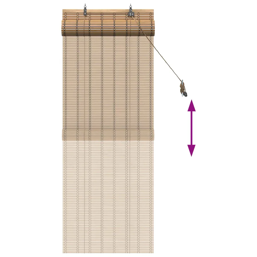 Store enrouleur Nature 70 x 160 cm Bambou - 6