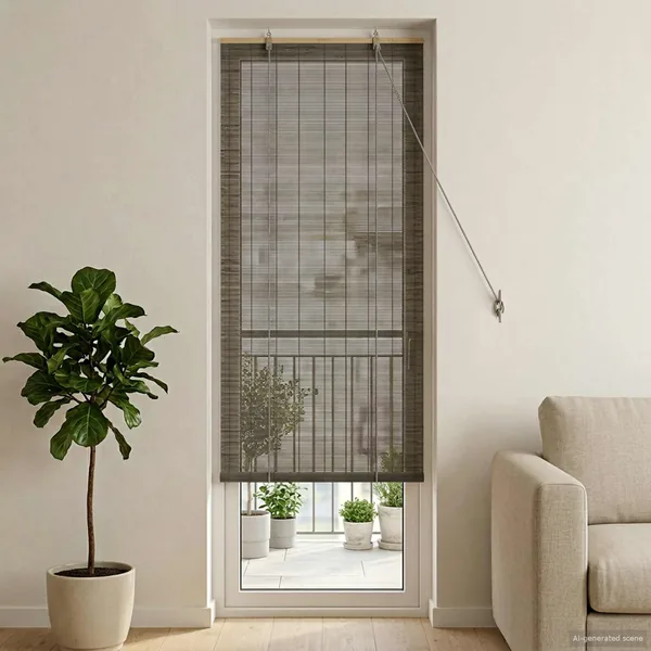 Store enrouleur Gris 60 x 220 cm Bambou